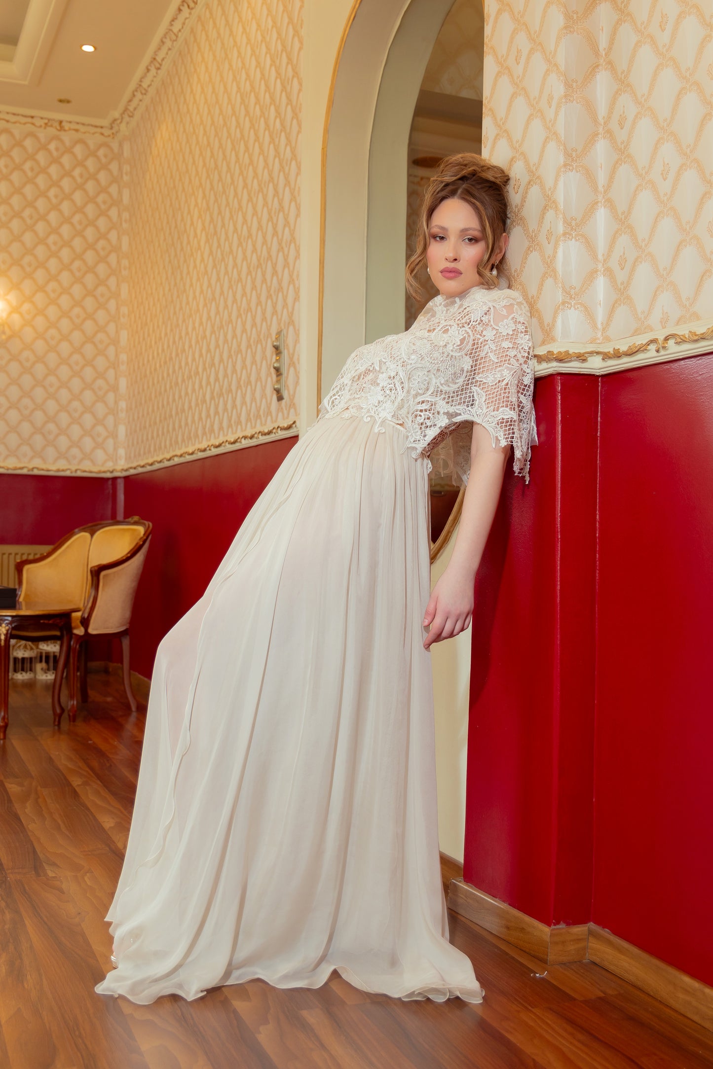 Selinochrysi gown by Calliope Anemouli