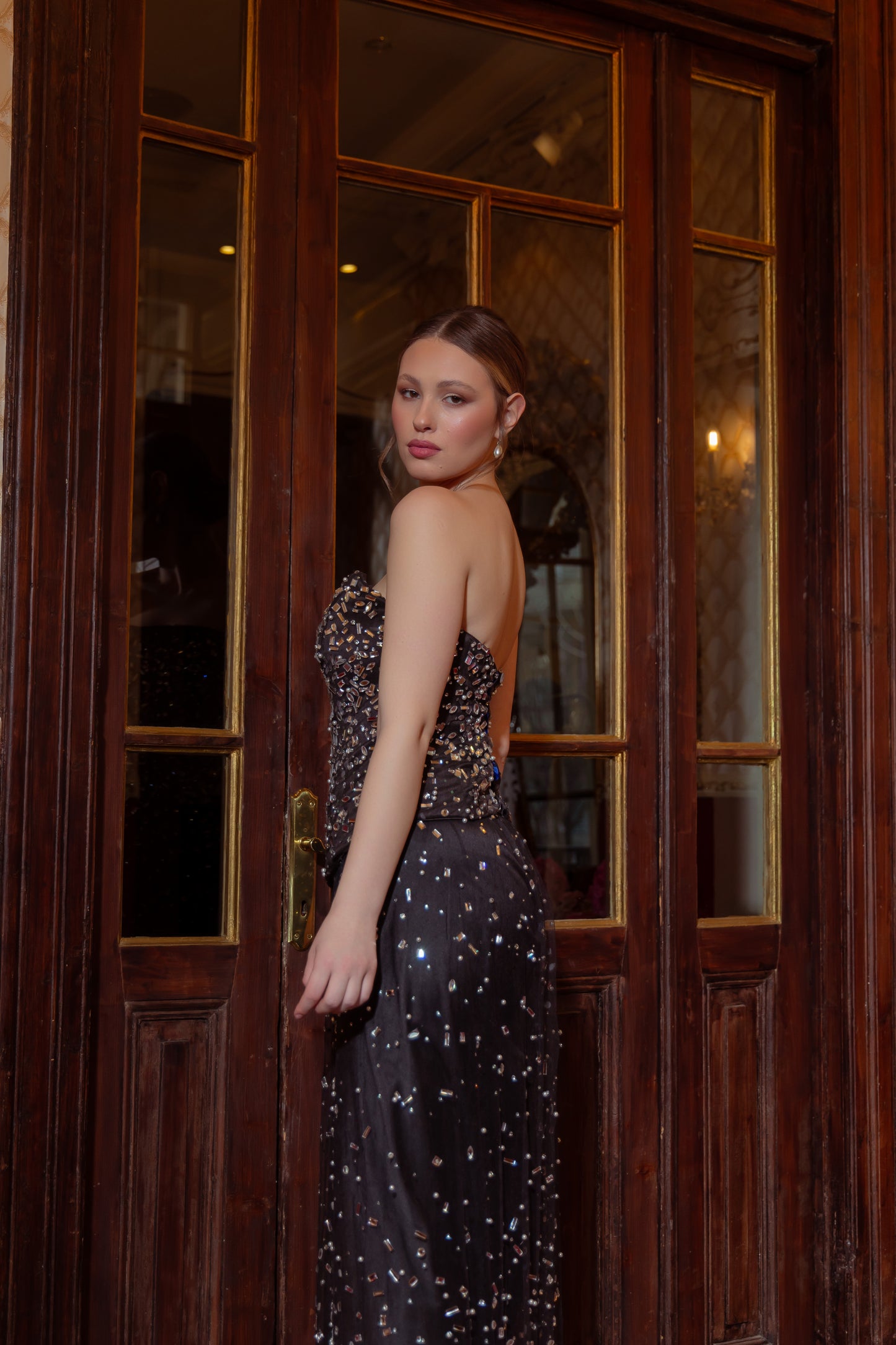 Asteria Noir Gown by Calliope Anemouli
