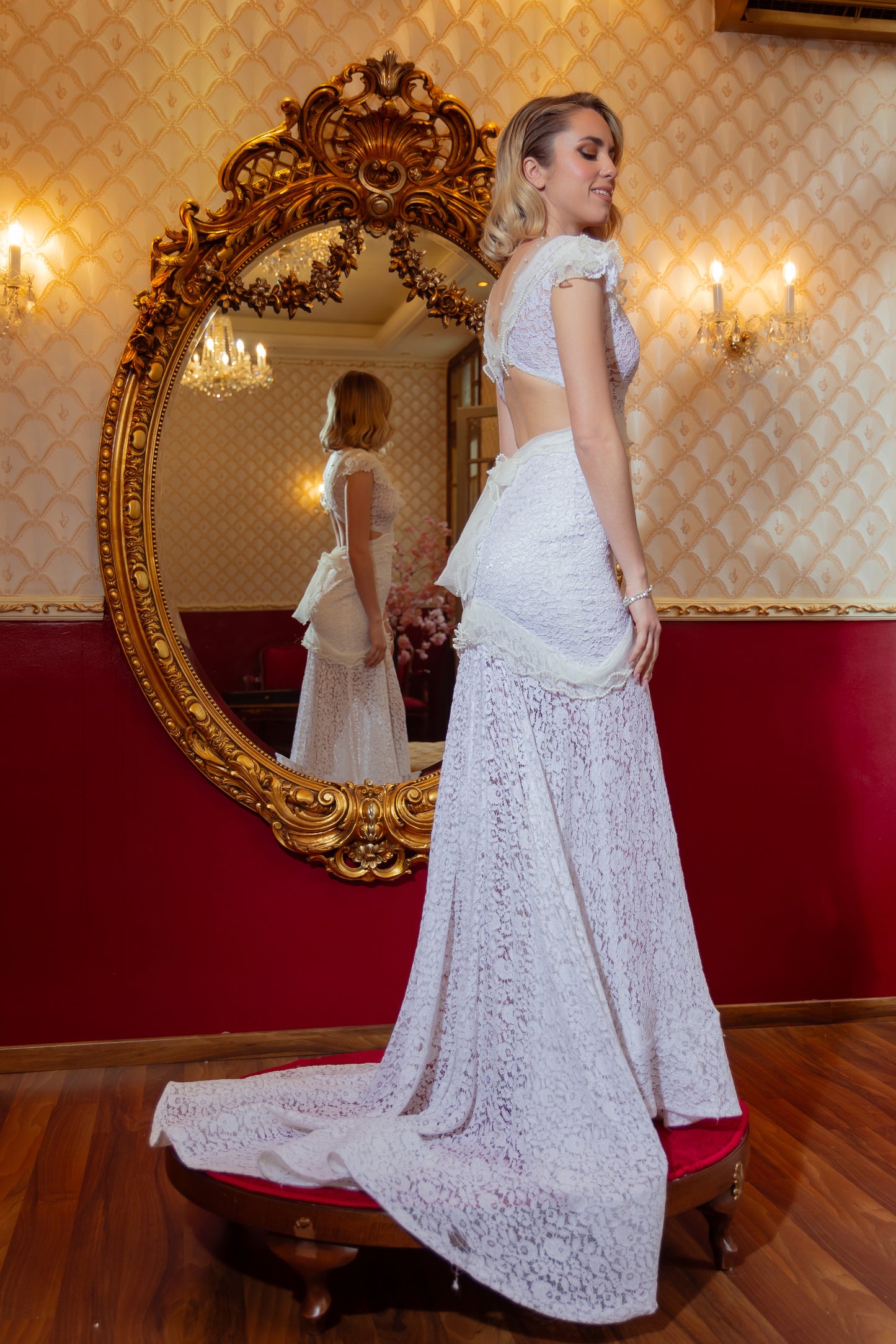 ELYSIA Lace Open Back Mermaid Bridal Gown by Calliope Anemouli