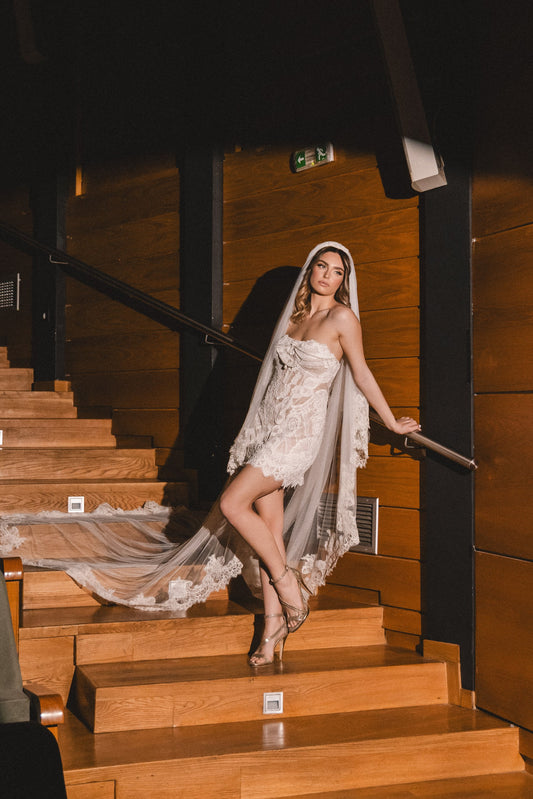 Iliora High-Low Corset Gown by Calliope Anemouli
