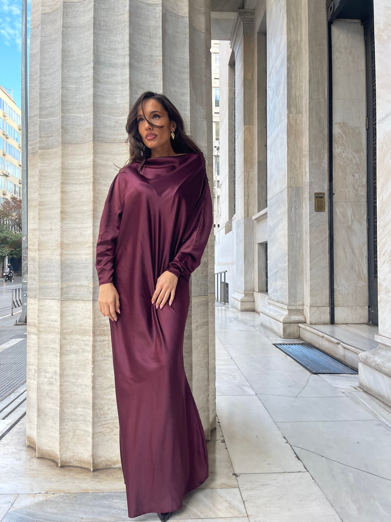 Burgundy formal dress