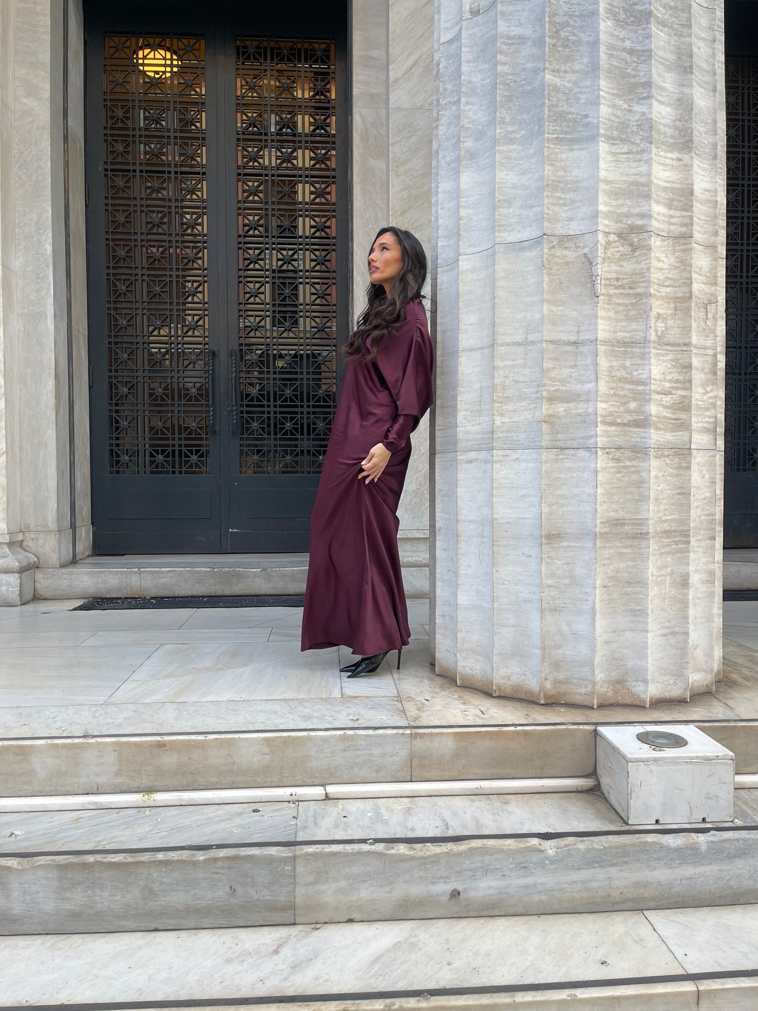 Burgundy formal dress