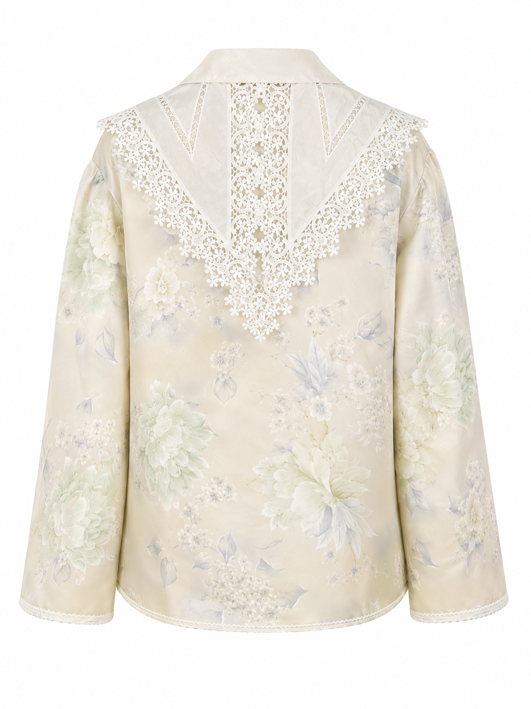 Aelia lace floral resort shirt by Calliope Anemouli