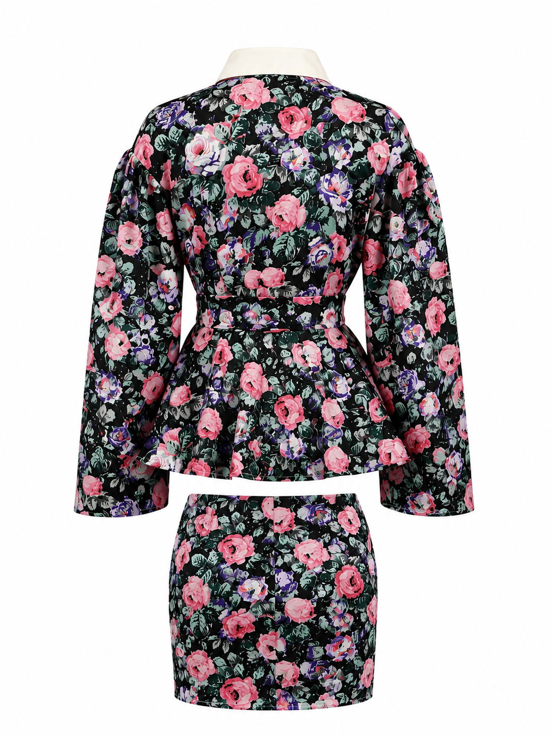 Rosalia floral peplum mini set by Calliope Anemouli