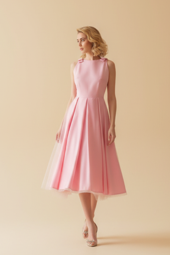 Rozalie pink Formal Dress by Calliope Anemouli