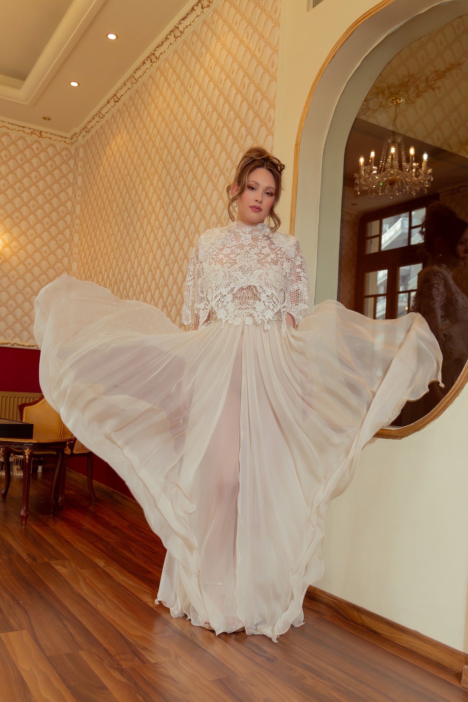 Selinochrysi gown by Calliope Anemouli