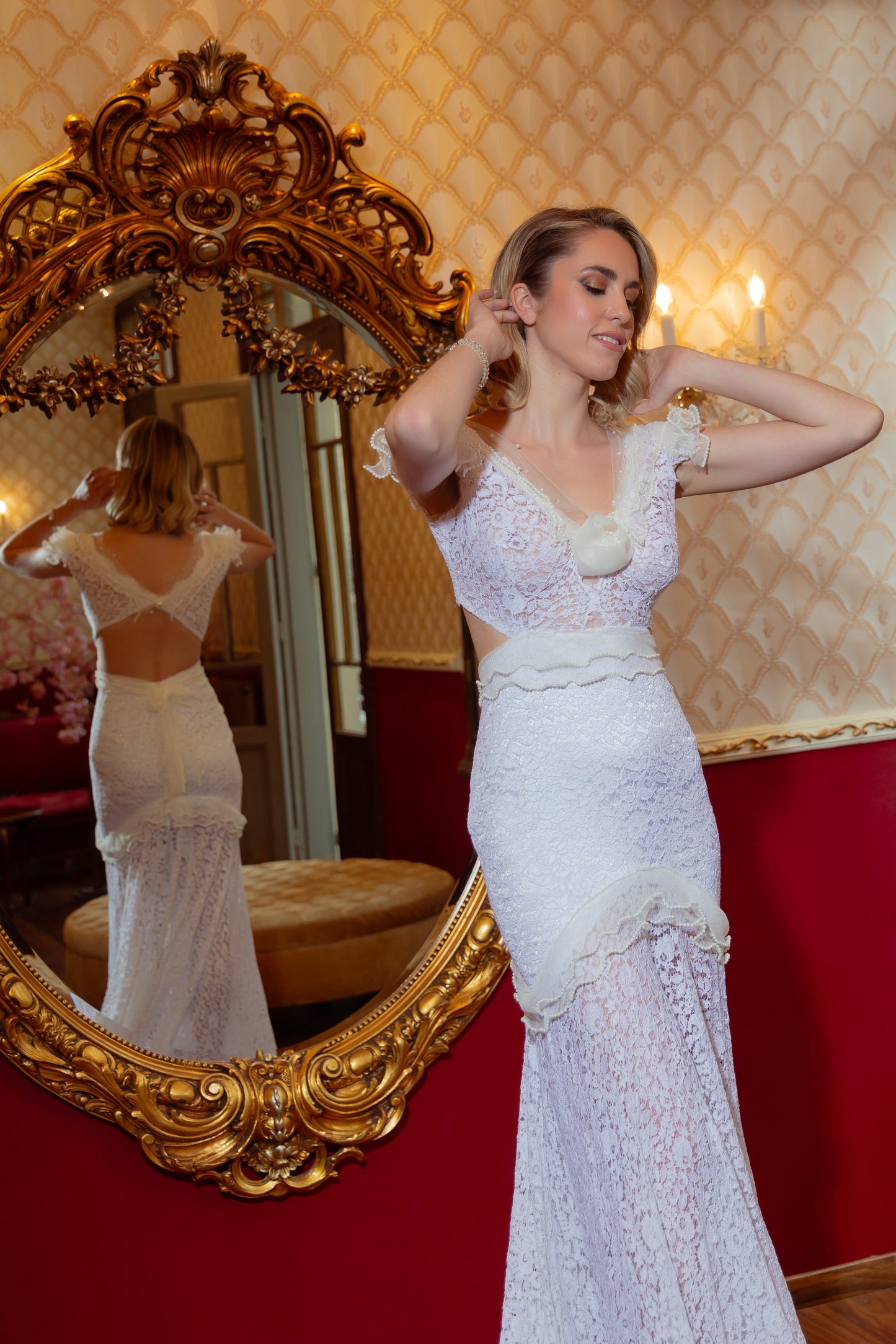 ELYSIA Lace Open Back Mermaid Bridal Gown by Calliope Anemouli