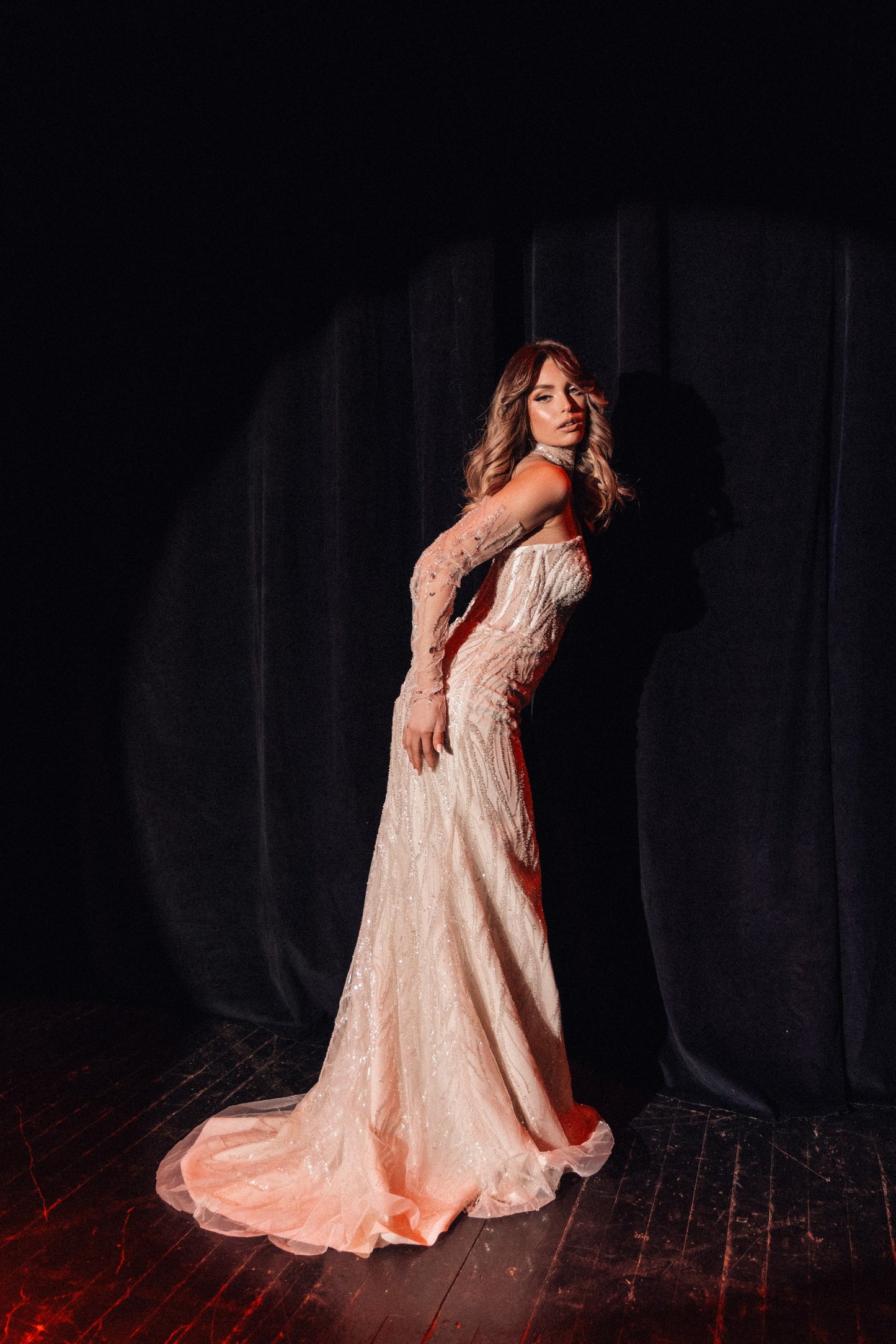 Nerina Beaded Mermaid Gown by Calliope Anemouli