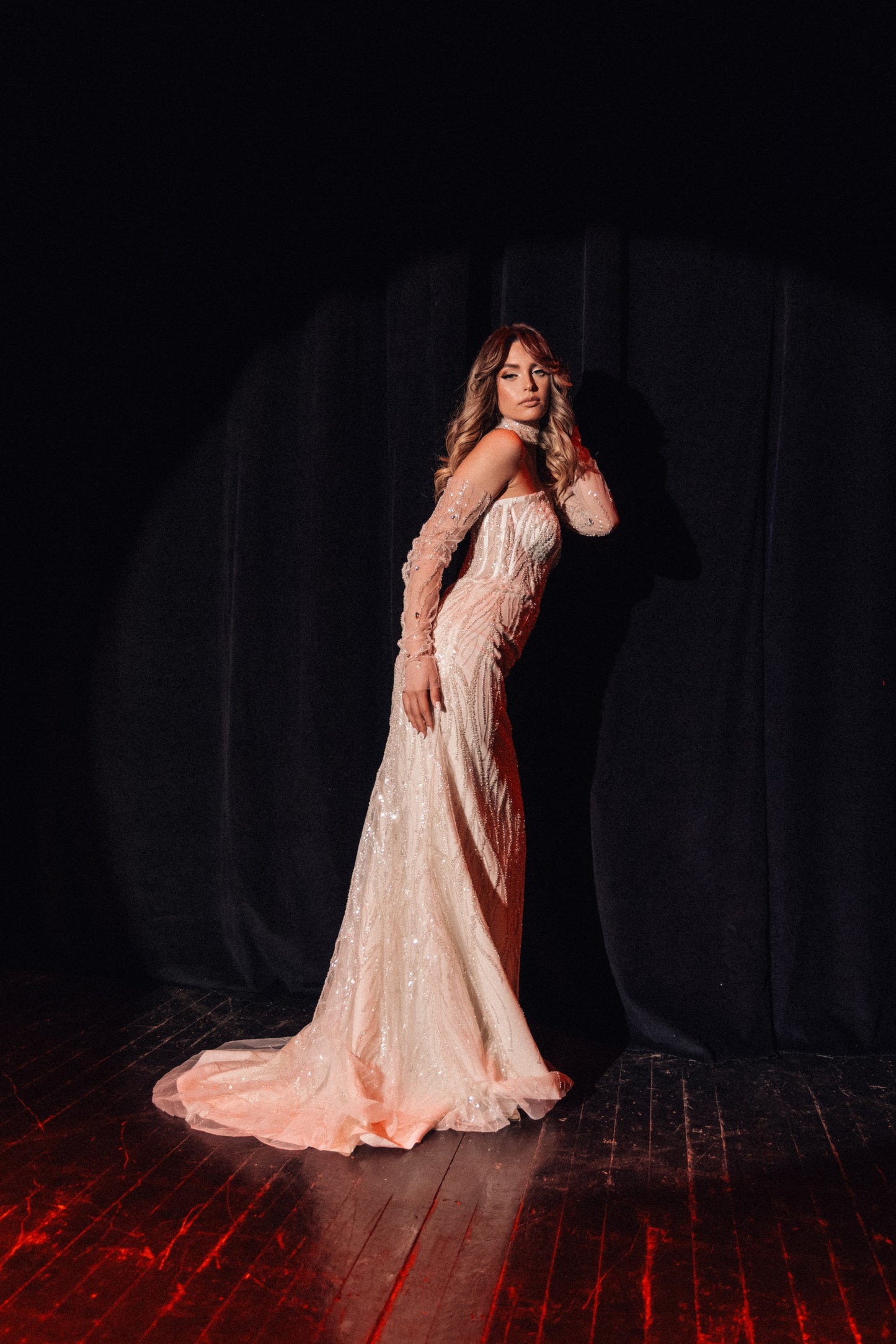 Nerina Beaded Mermaid Gown by Calliope Anemouli