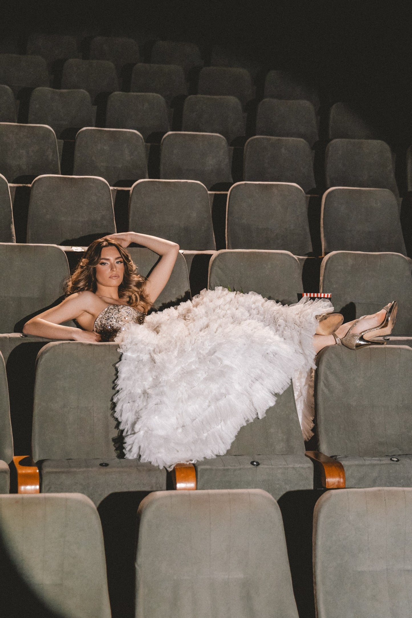Rosavelle Feather Bloom Gown by Calliope Anemouli