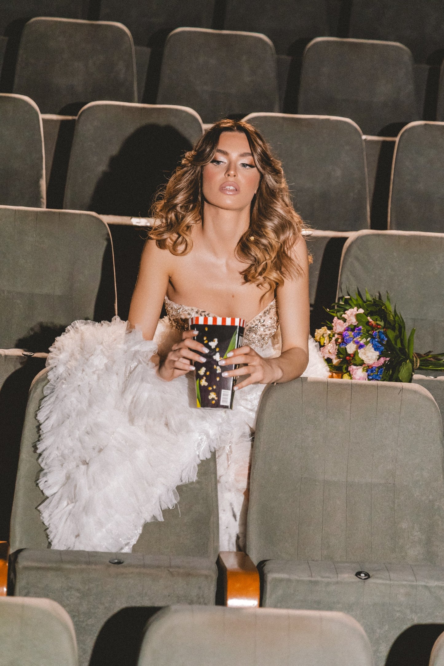 Rosavelle Feather Bloom Gown by Calliope Anemouli