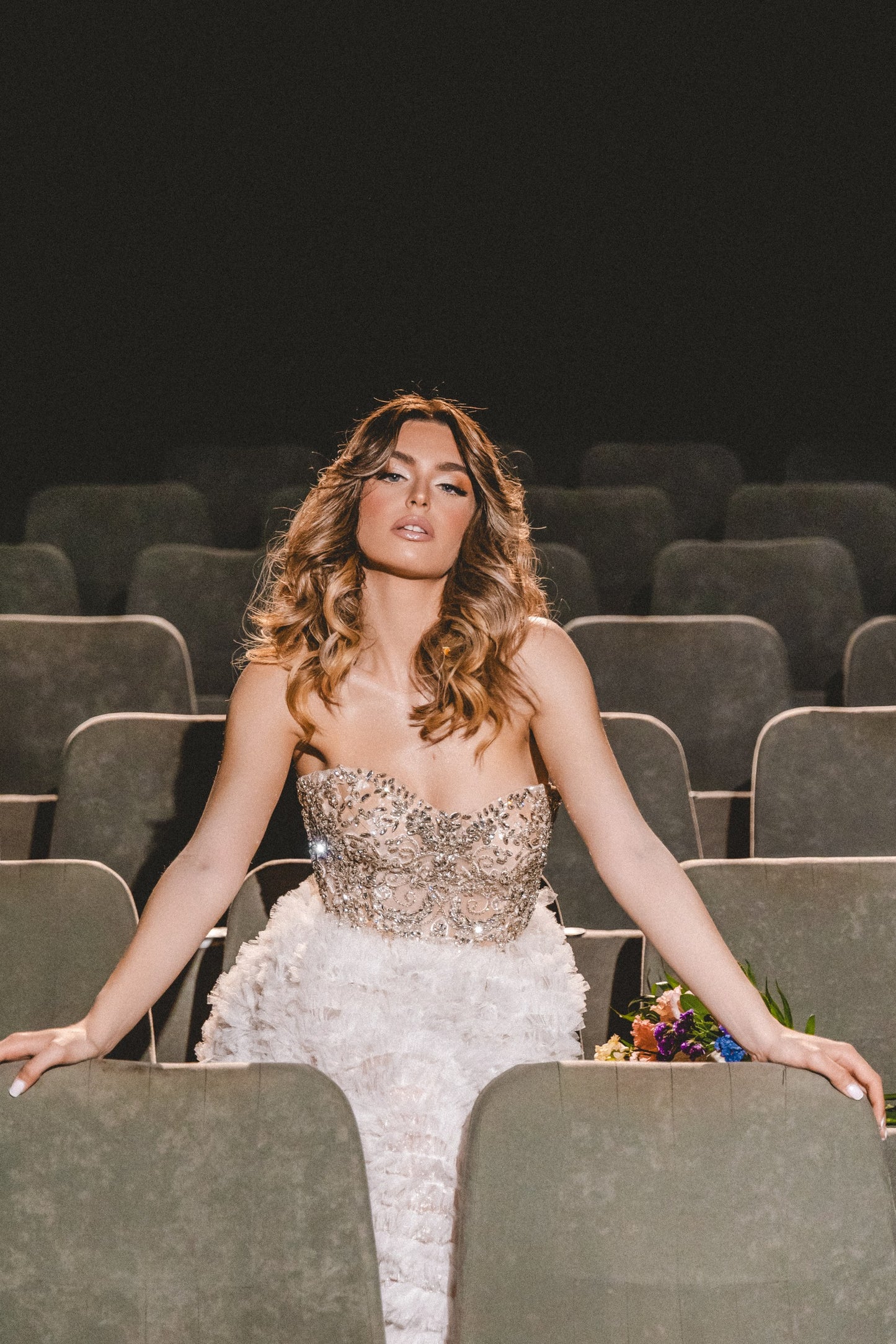 Rosavelle Feather Bloom Gown by Calliope Anemouli