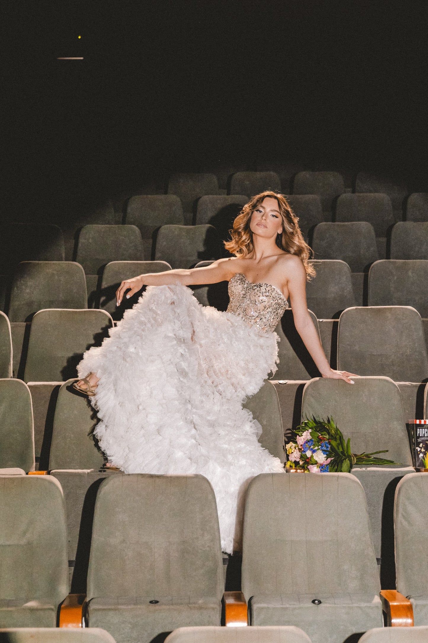 Rosavelle Feather Bloom Gown by Calliope Anemouli