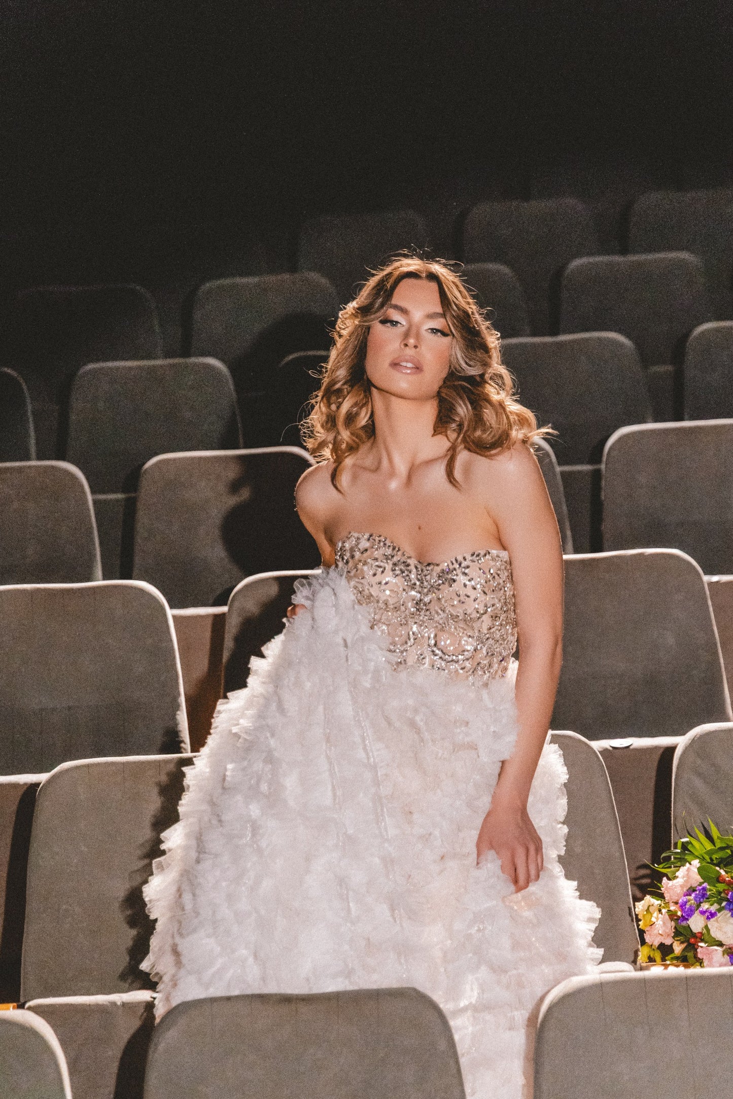 Rosavelle Feather Bloom Gown by Calliope Anemouli