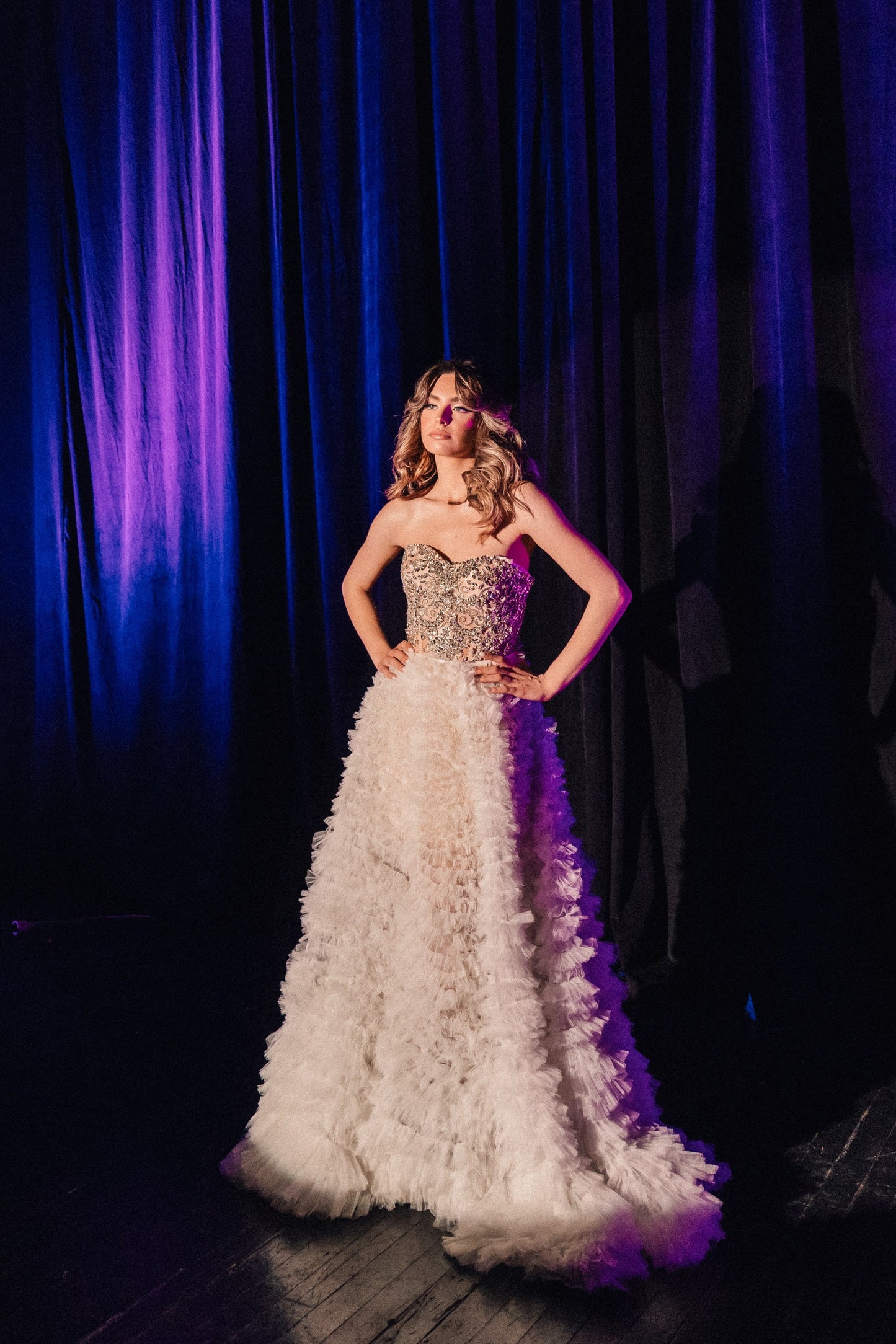 Rosavelle Feather Bloom Gown by Calliope Anemouli