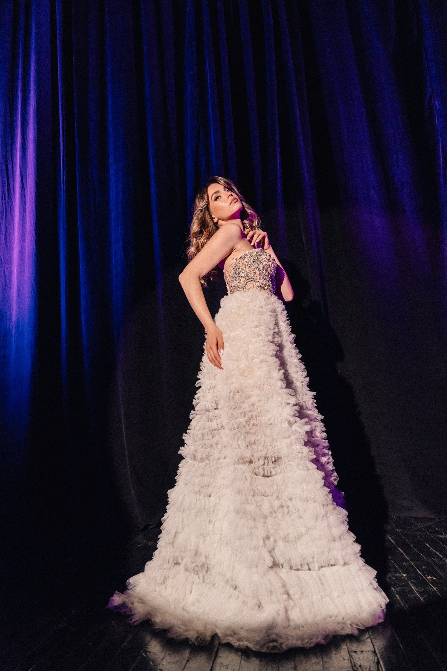Rosavelle Feather Bloom Gown by Calliope Anemouli
