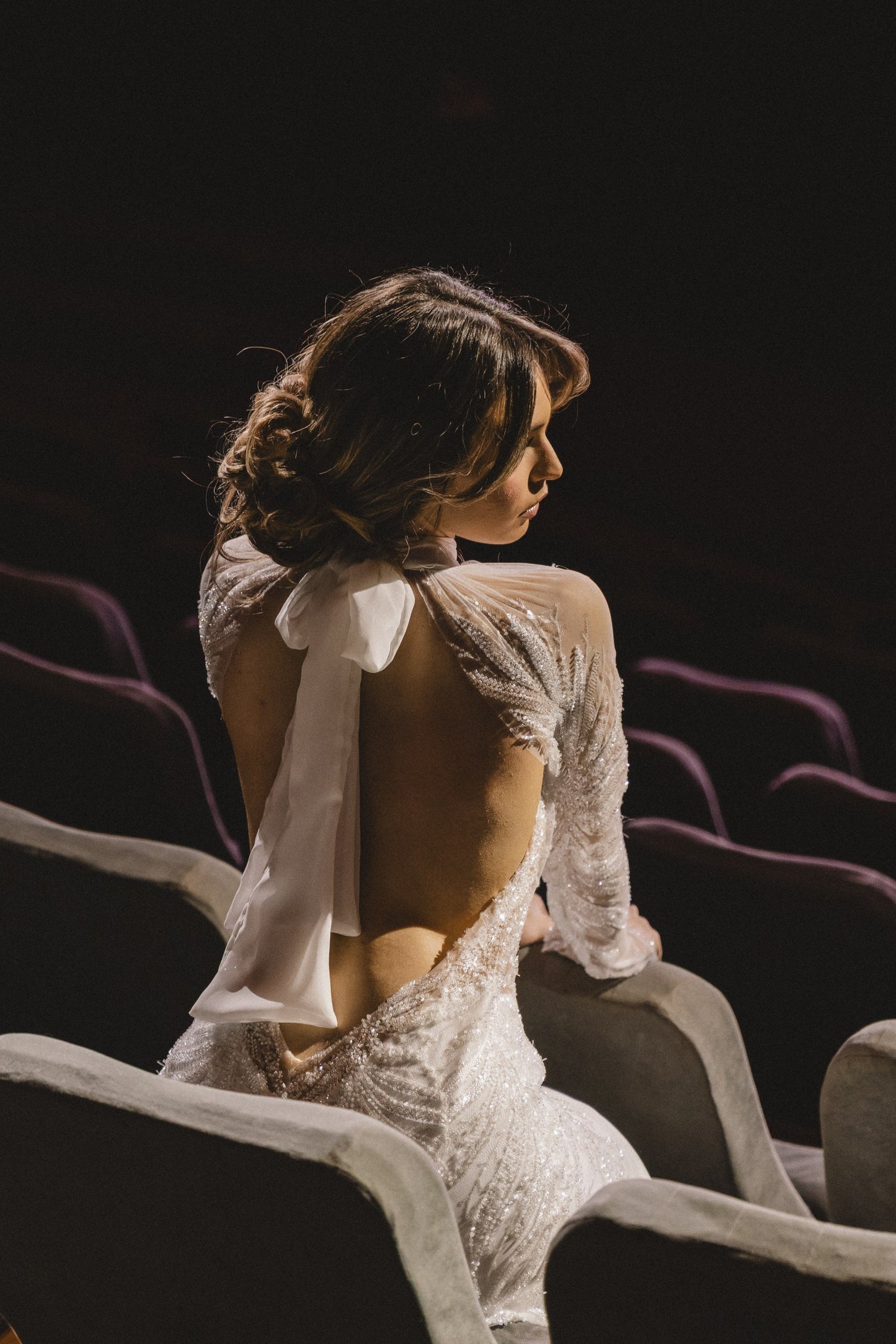 Cassiane Veil-Sleeve Bridal Gown by Calliope Anemouli