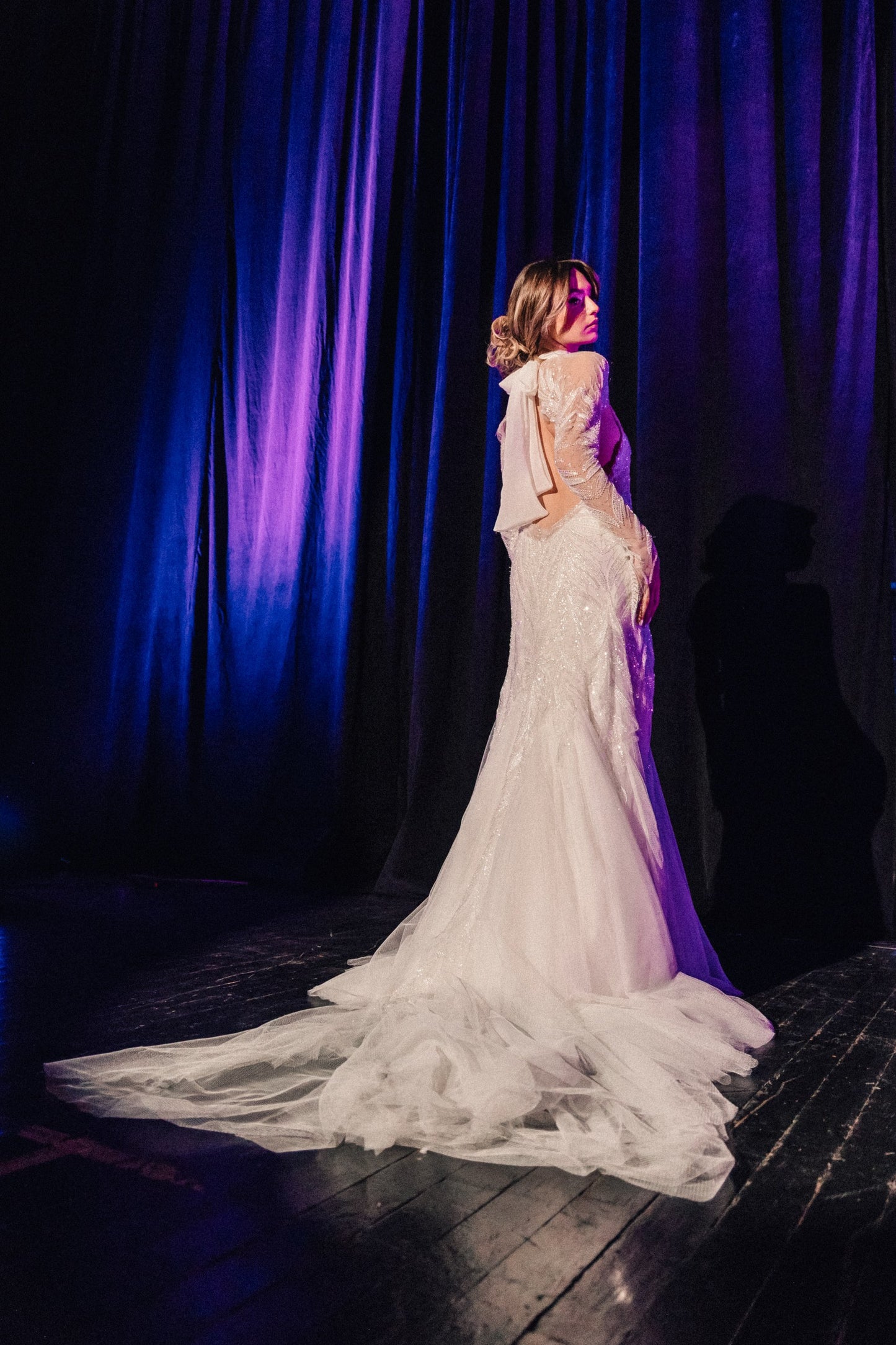 Cassiane Veil-Sleeve Bridal Gown by Calliope Anemouli