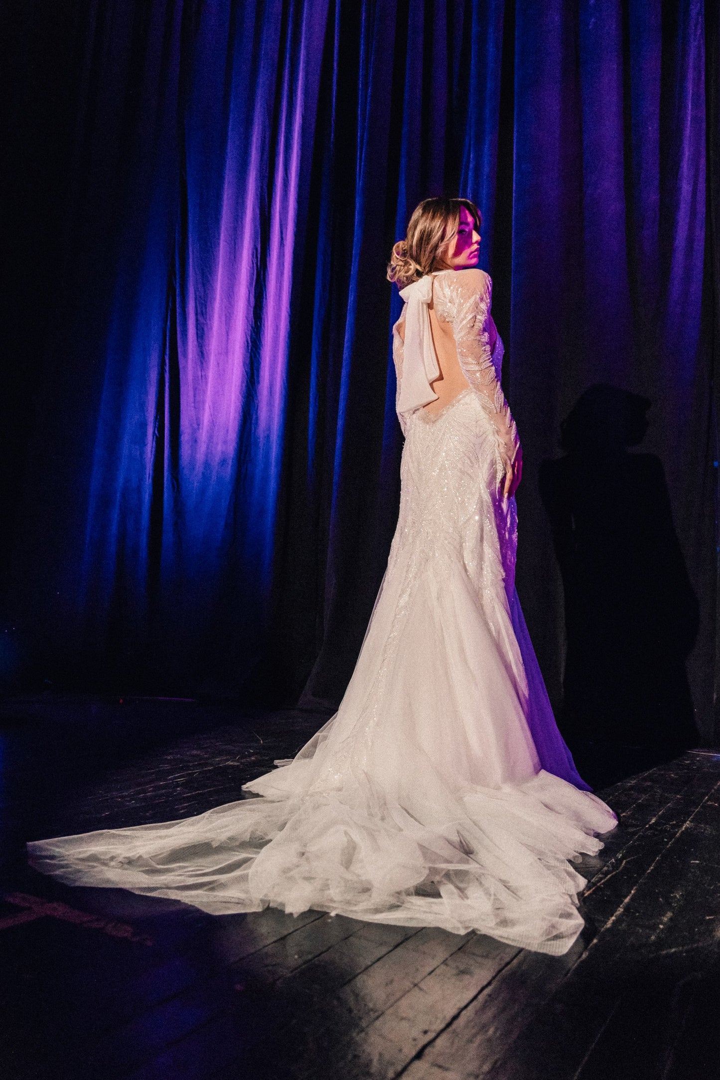 Cassiane Veil-Sleeve Bridal Gown by Calliope Anemouli