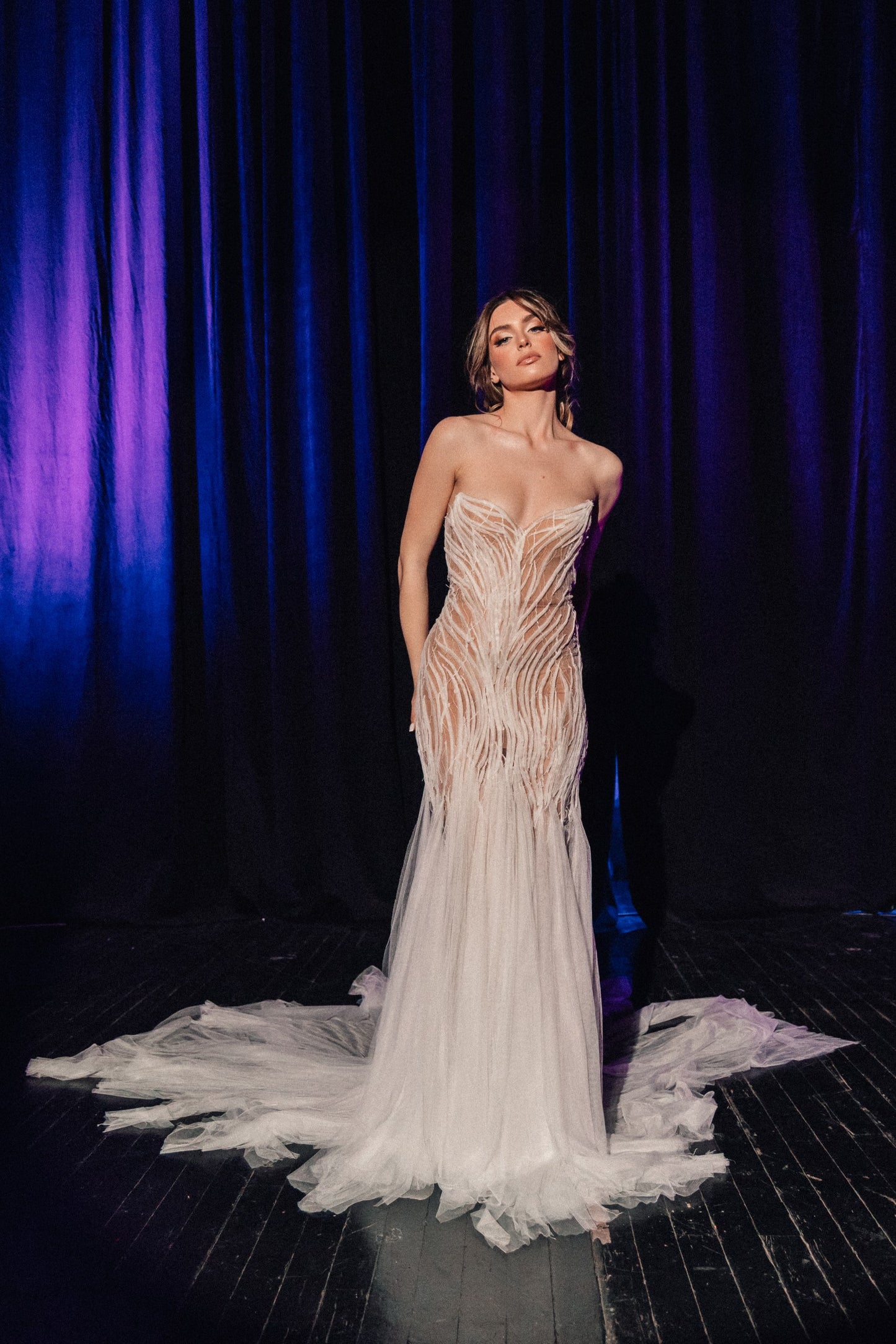 Alkyone Off-Shoulder Tulle Gown by Calliope Anemouli