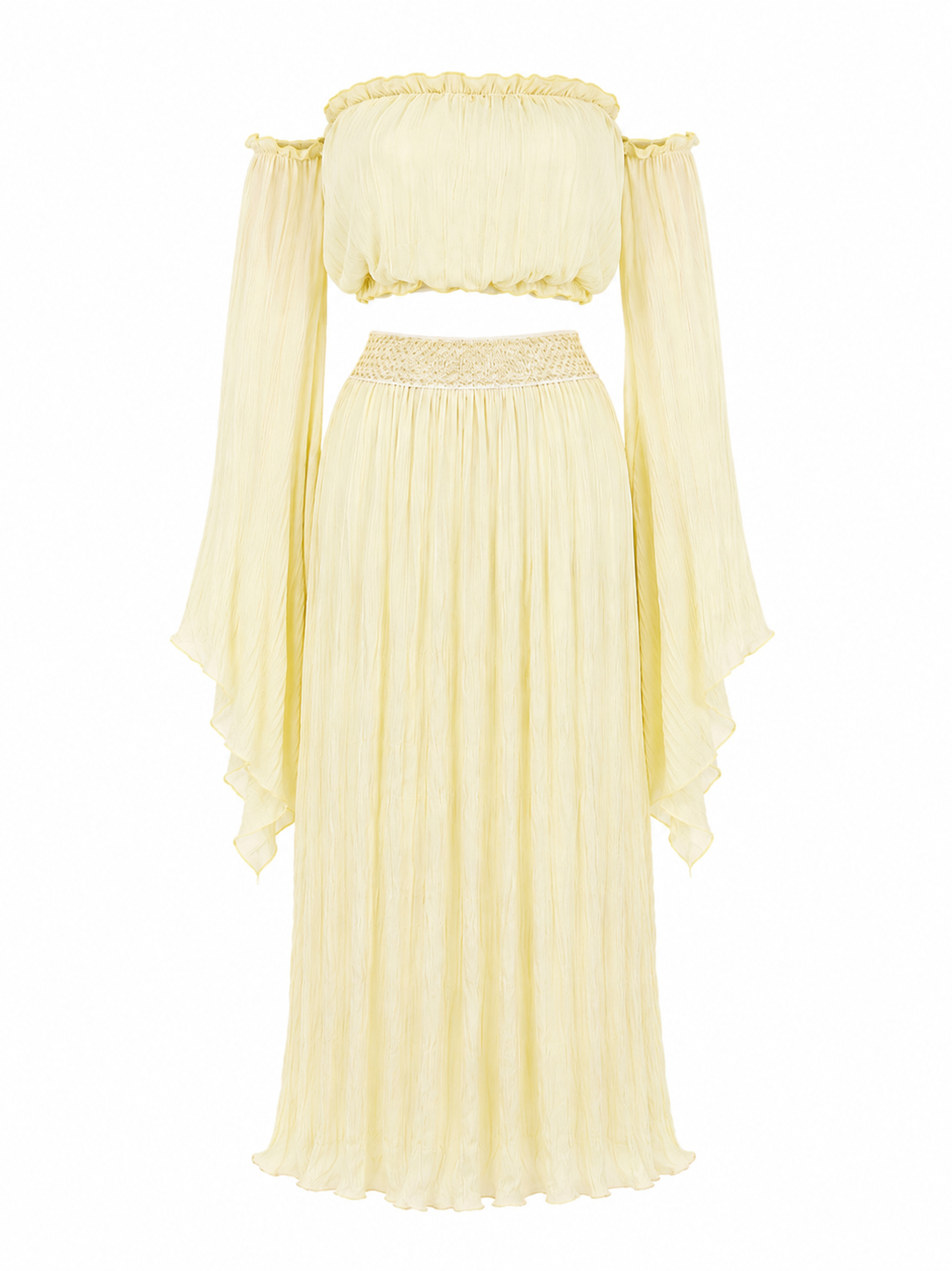 Solene butter yellow resort set by Calliope Anemouli